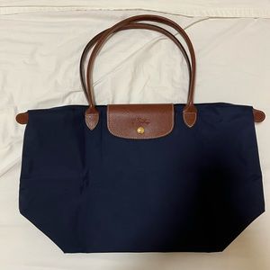 Longchamp Large Le Pliage in Navy
